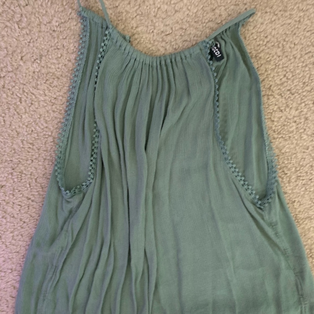 DIVIDED Olive Green Halter Top